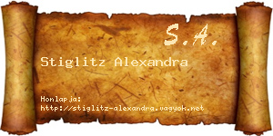 Stiglitz Alexandra névjegykártya